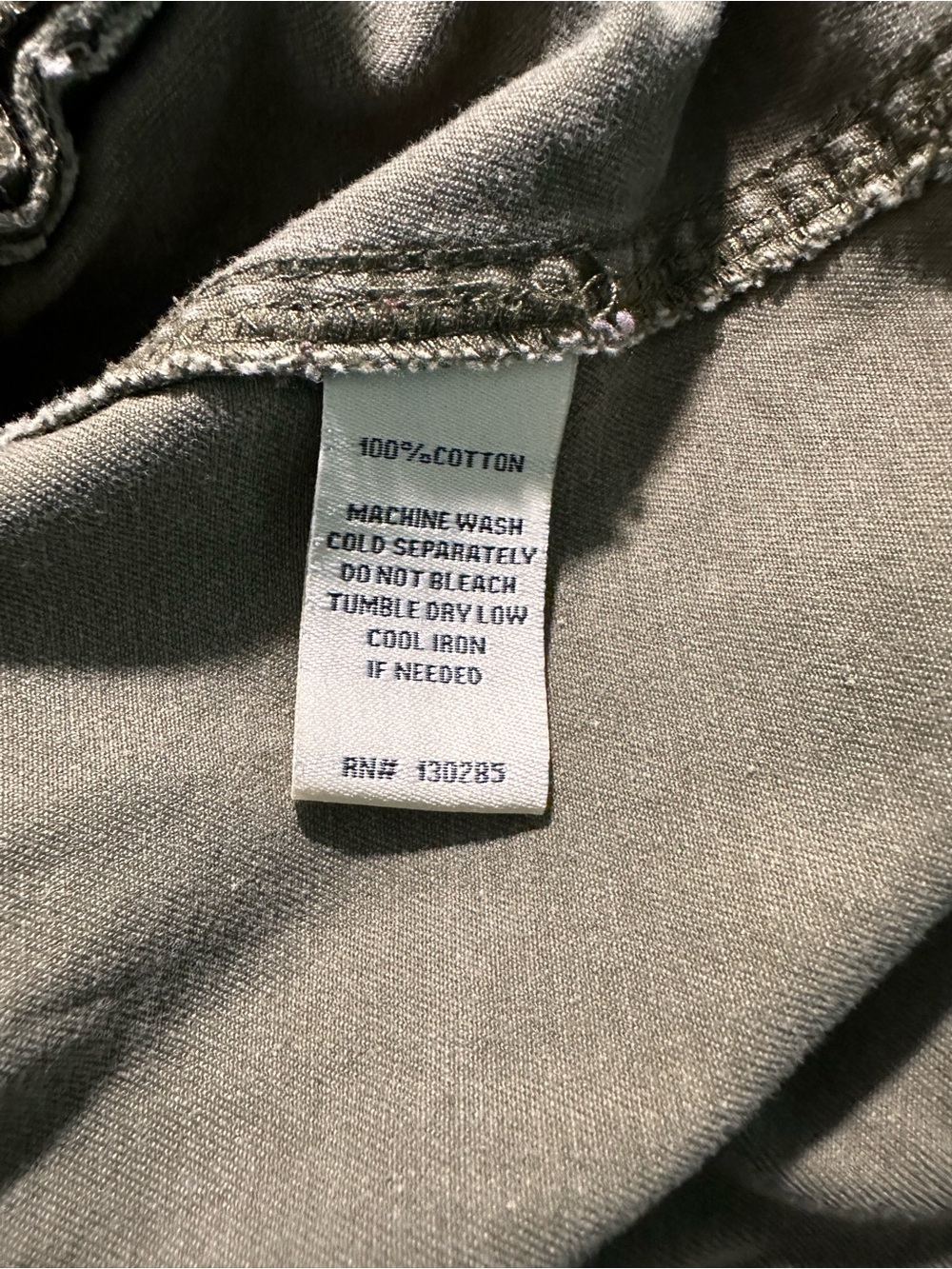 Per Se Olive Utility Anorak Jacket Cotton Drawstring Cargo Large - Picture 7 of 9